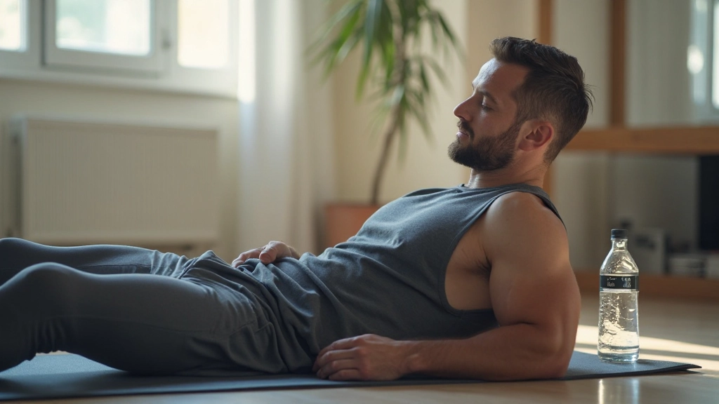 Persona descansando después de una sesión de ejercicio